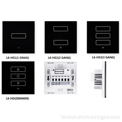 Smart your life, smart switch wifi control your lights, curtain, fan through mobile phone app Android/IOS dimmer switch